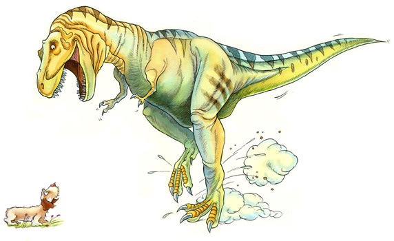 Cartoon t-rex dinosaur