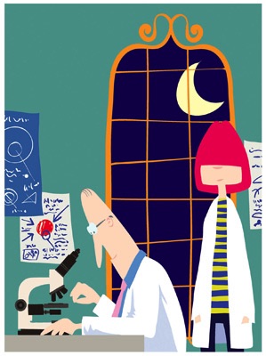 graphic illustration scientists