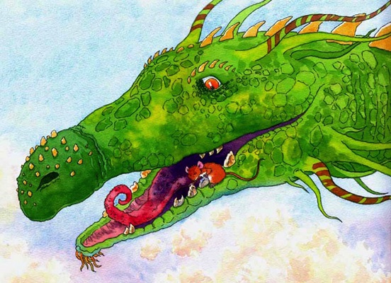children's book dragon illustration